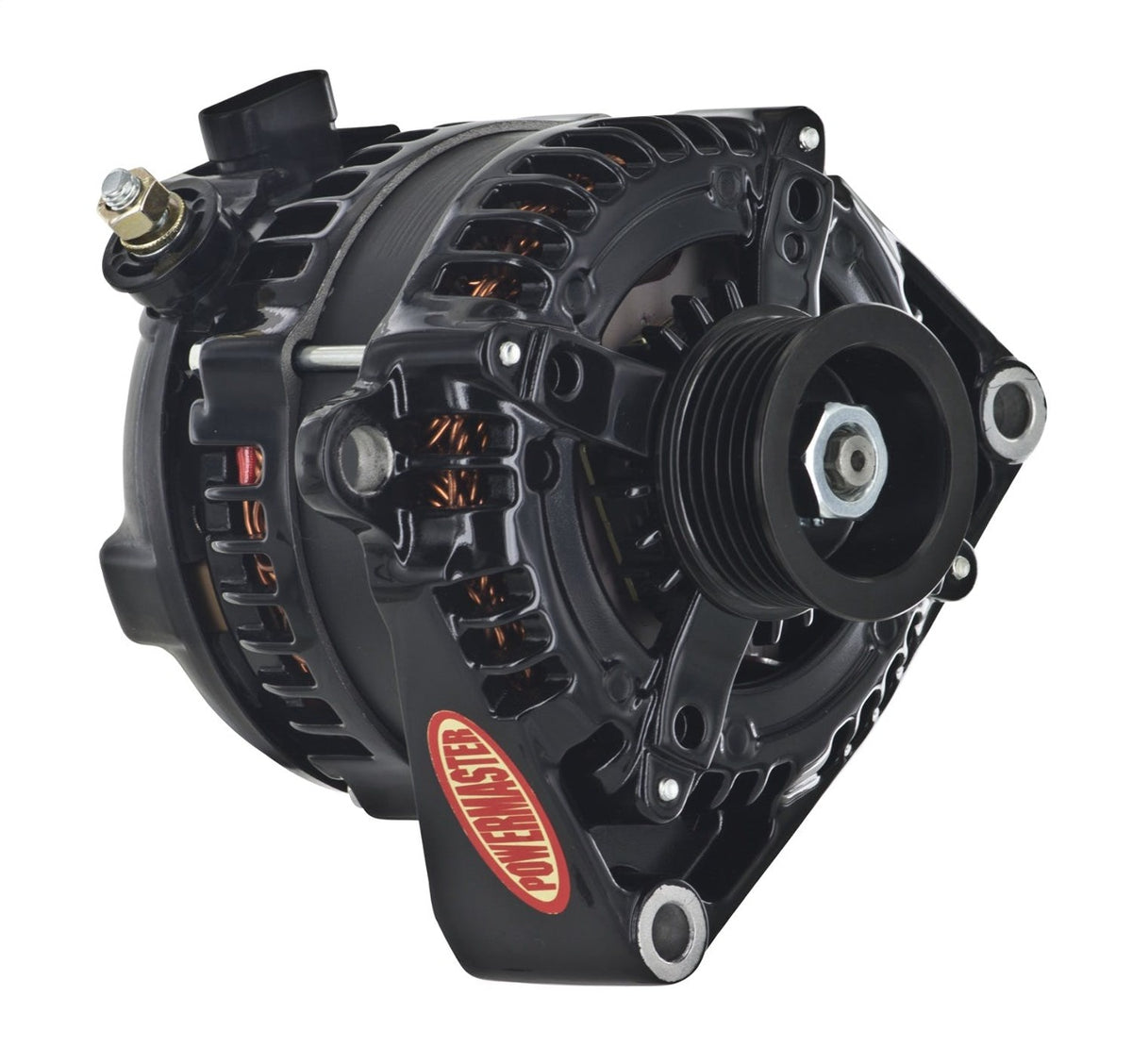 Powermaster 854009 3-Wire Alternator GM Black 175A 6 grv HPR