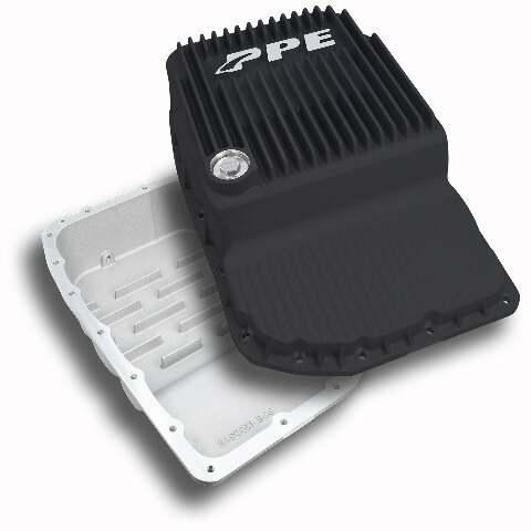 PPE Diesel 2007-2020 GM w/ 6L80 Heavy-Duty Cast Aluminum Transmission Pan Black 128051620