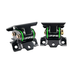 PPE Diesel 2011-2016 GM 6.6L Duramax Engine Mount Kit with Silicone Bushings - 50A Hardness - Green (Street / Performance, closest to OEM) 168032150