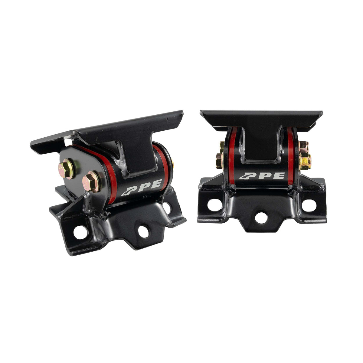 PPE Diesel 2011-2016 GM 6.6L Duramax Engine Mount Kit with Silicone Bushings - 70A Hardness - Red (Race / Competition) 168032170