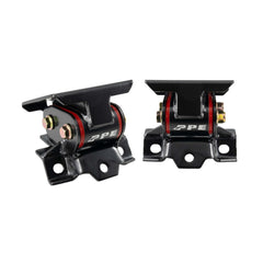 PPE Diesel 2011-2016 GM 6.6L Duramax Engine Mount Kit with Silicone Bushings - 70A Hardness - Red (Race / Competition) 168032170
