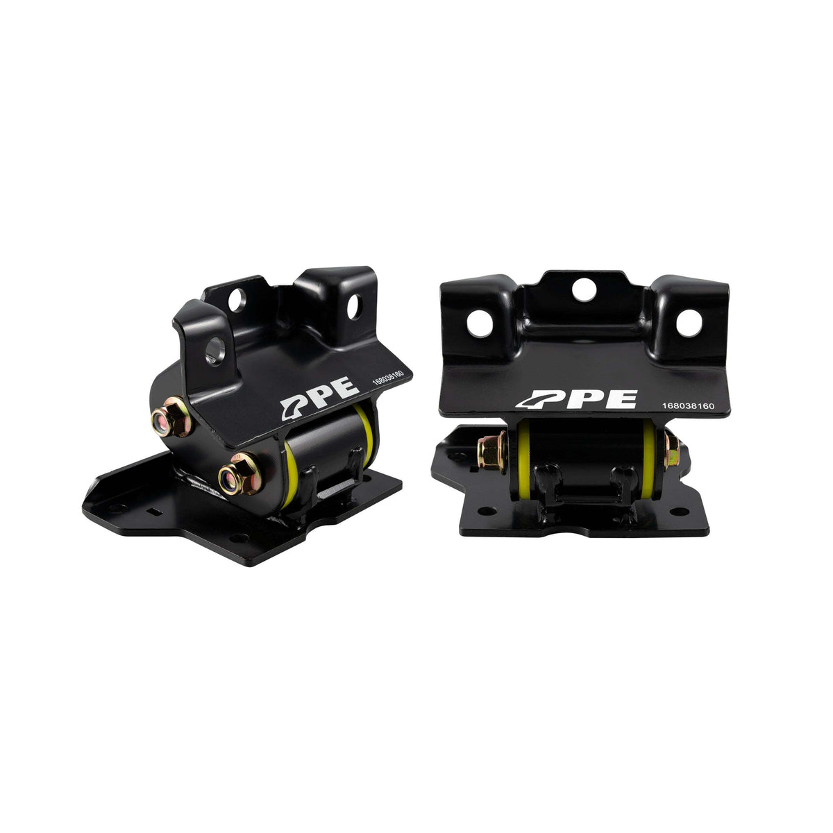PPE Diesel 2001-2007 GM 2500/3500 8.1L Gas Engine Mount Kit with Silicone Bushings - 60A Hardness - Yellow (Performance / Race) 168038160