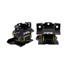 PPE Diesel 2001-2007 GM 2500/3500 8.1L Gas Engine Mount Kit with Silicone Bushings - 60A Hardness - Yellow (Performance / Race) 168038160