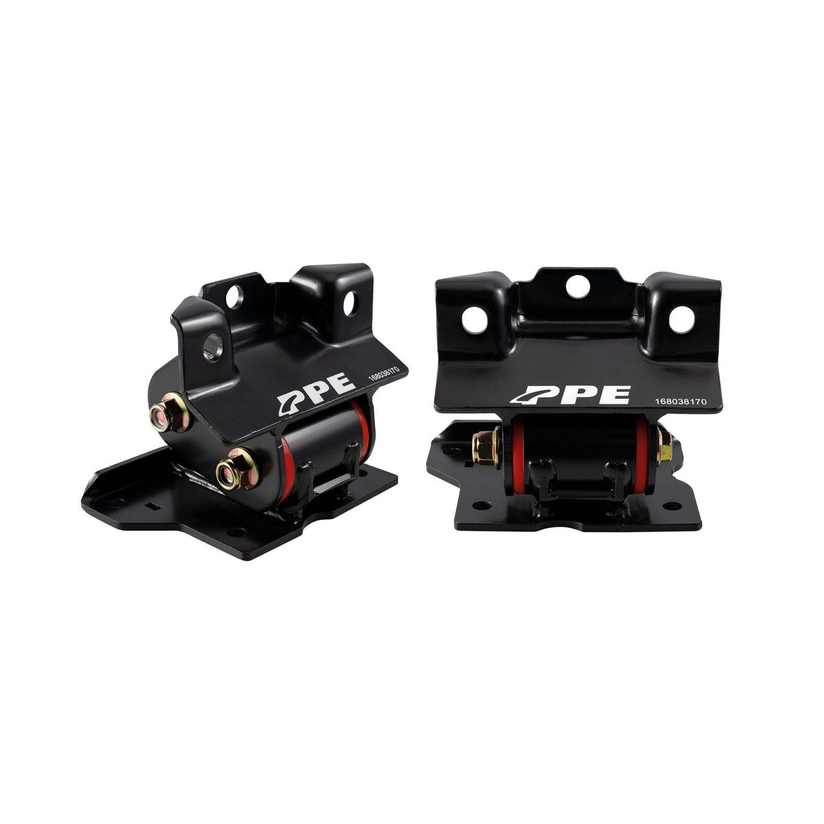 PPE Diesel 2001-2007 GM 2500/3500 8.1L Gas Engine Mount Kit with Silicone Bushings - 70A Hardness - Red (Race / Competition) 168038170