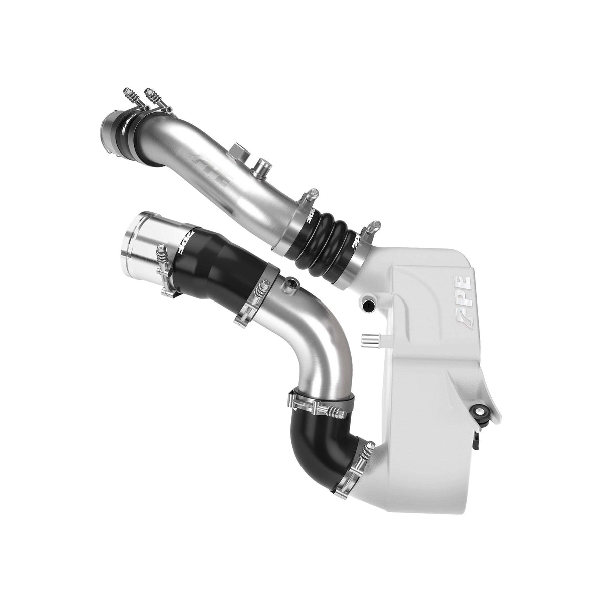 PPE Diesel 2011-2026 Ford 6.7L Power Stroke Air-to-Water Intercooler Kit with Brushed Charge Pipes - Raw Intercooler 315045200
