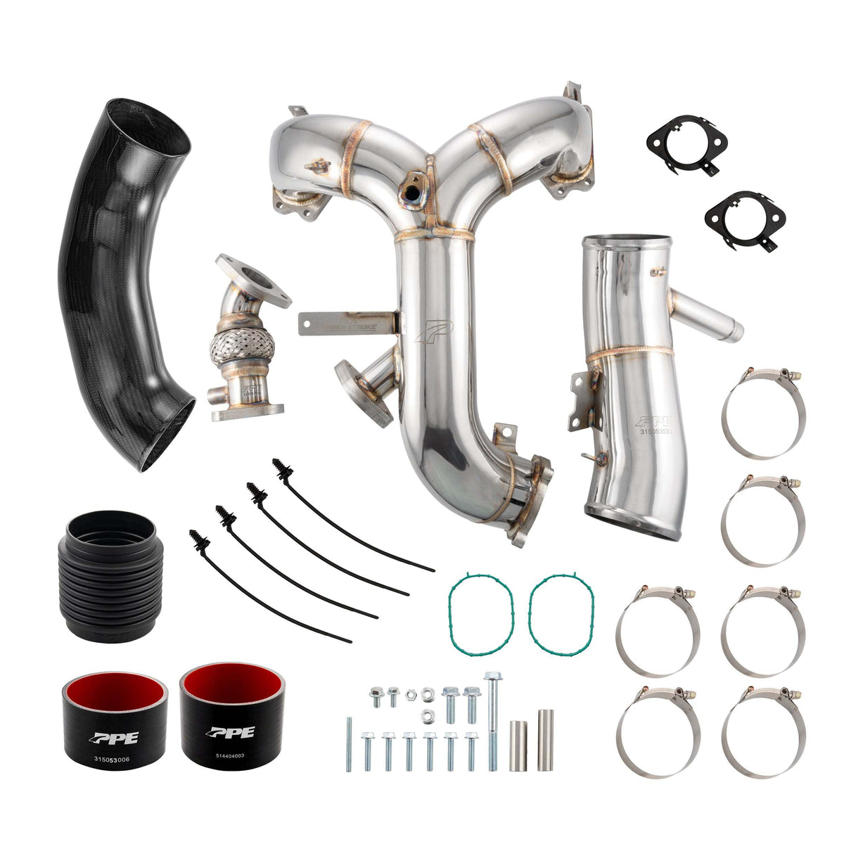 PPE Diesel 2017-2019 Ford 6.7L Power Stroke Zilla Intake Manifold and Turbo Inlet Kit - Polished 315053530