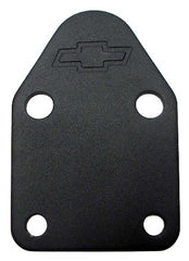 PROFORM 141-212 Fuel Pump Block-Off Plate; Black Crinkle with Bowtie; Fits SB Chevy V8 Engines