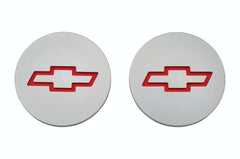 PROFORM 141-233 Freeze Plug Inserts; Silver w/ Recessed Bowtie Emblem; For SB Chevy Engine; Pair