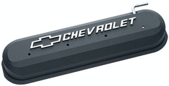 PROFORM 141-262 Engine Valve Covers; Slant-Edge Style; Die Cast; Black w/Bowtie Logo; LS Engines