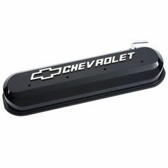 Proform Engine Valve Covers Slant-Edge Style w/Bowtie Logo Fits GM LS Liquid Black PN. 141-268