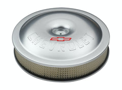 PROFORM 141-693 Engine Air Cleaner Kit; Super-Light; 14 Inch; Aluminum; Clear; Bowtie/Chevy Logo