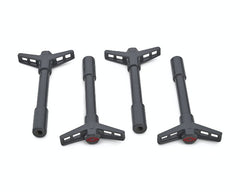 PROFORM 141-886 Engine Valve Cover Wing Nuts; Shark Gray; Bowtie Logo; 1/4-20 Thread; 4 Pack