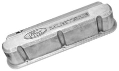 PROFORM 302-147 Valve Covers; Slant-Edge Tall; Alum.; Unfinished with Raised Ford Logo; SB Ford