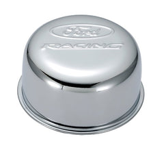 PROFORM 302-200 Valve Cover Breather Cap; Chrome; Twist-On Type; 3in. Diameter; With Ford Logo