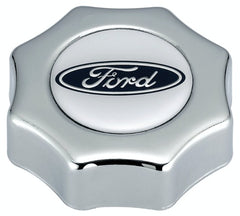 PROFORM 302-230 Engine Oil Filler Cap; Screw-In Type; Blue Oval Ford Logo; Chrome