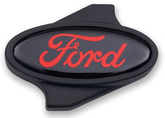 PROFORM 302-339 Carburetor Air Cleaner Center Nut; Ford Oval Logo; 1/4 -20 Thread; Black/Red