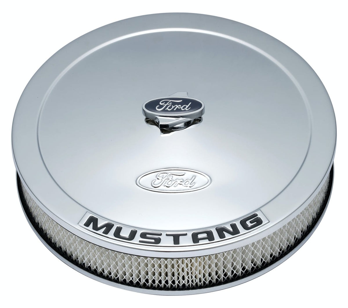 PROFORM 302-361 Air Cleaner Kit Chrome Embossed Mustang Logo 13 In. Diameter With Center Nut