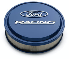 PROFORM 302-381 Slant-Edge Aluminum Air Cleaner Kit, Ford Blue, Raised/Milled Emblems, 13