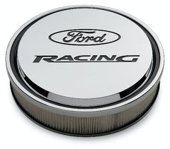 PROFORM 302-384 Slant-Edge Aluminum Air Cleaner Kit, Chrome, Recessed Painted Emblems, 13