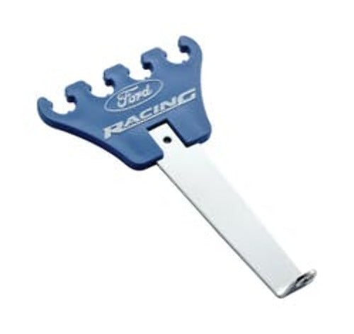 PROFORM 302-636 Plug Wire Loom/Divider Set; Universal; Chrome; Blue Plastic; Ford Logo; 1-Pair