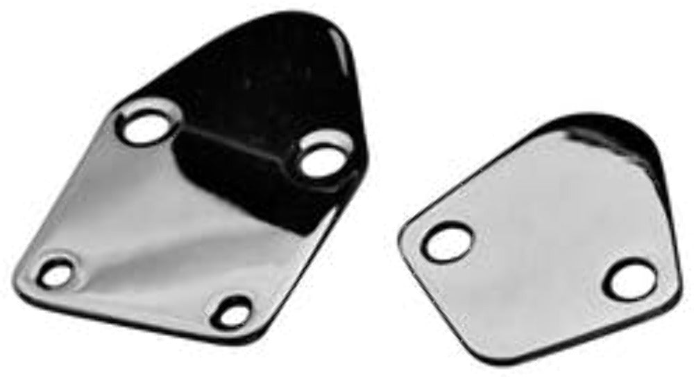 PROFORM 66106 Fuel Pump Block-Off Plate; Chrome with No Logo; Fits SB Chevy V8 Engines