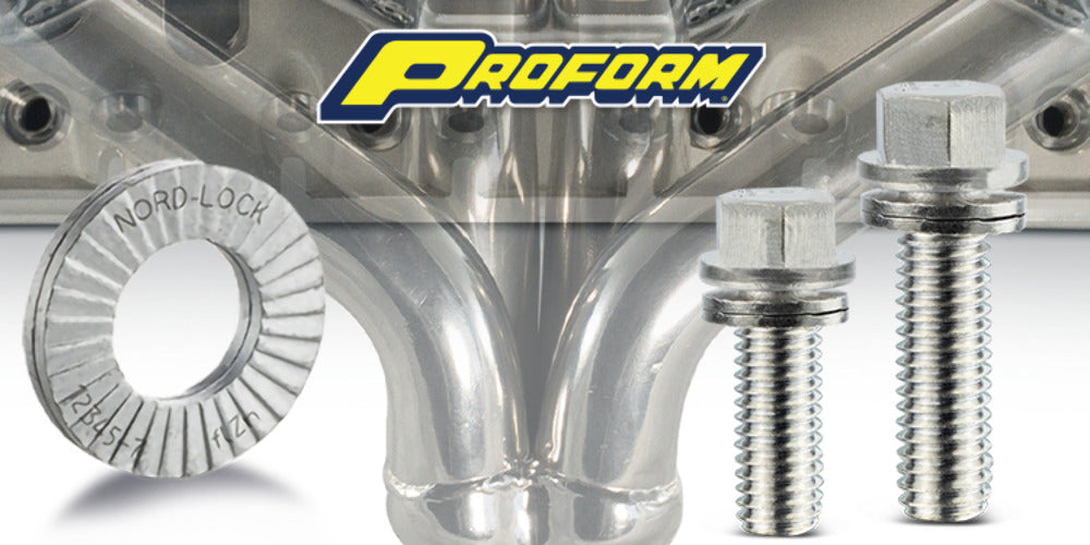 PROFORM WEDGE-LOCKING HEADER BOLTS 3/4 inch L x 3/8 inch 16 PCS NICKEL PLATED 66823