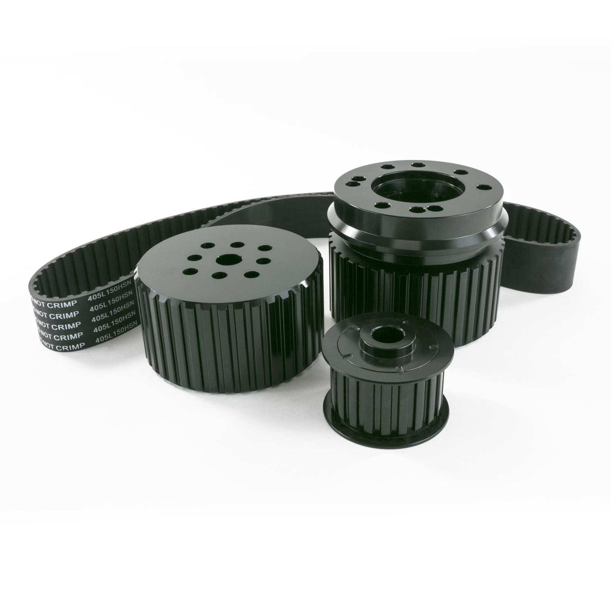 Top Street Performance 10091BK Long Water Pump Gilmer Style Pulley Kit, Black