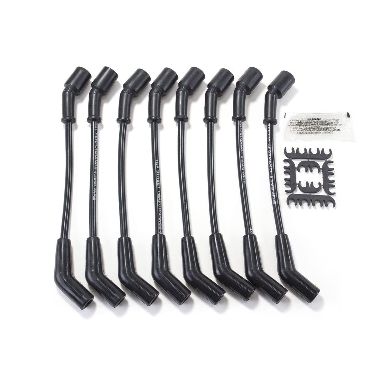 Top Street Performance 81028 8.5mm LS/2014+ Lt Gen V Spark Plug Wire Set with 135? Plug Boot, 9-3/4 inch L, Black