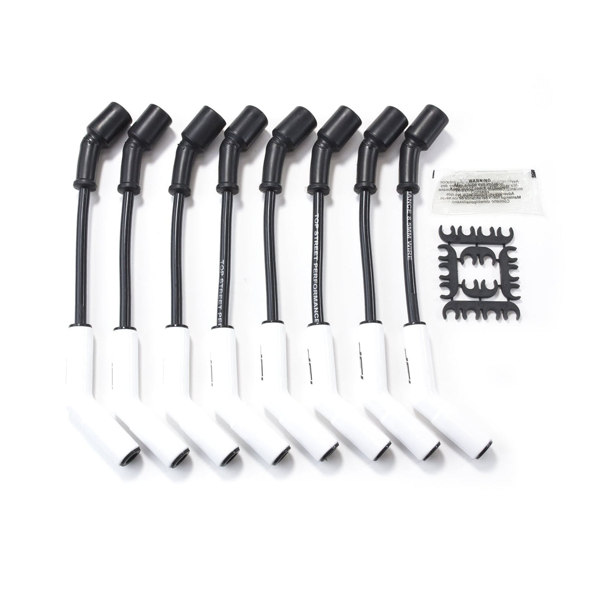 Top Street Performance 81028CE 8.5mm LS/2014+ Lt Gen V Spark Plug Wire Set with 135? Ceramic Plug Boot, 9-3/4 inch