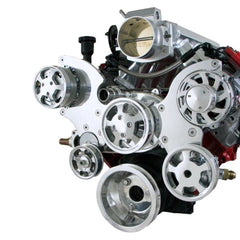 Top Street Performance 81200-KT Ls Serpentine Front Drive System Kit, All Chrome