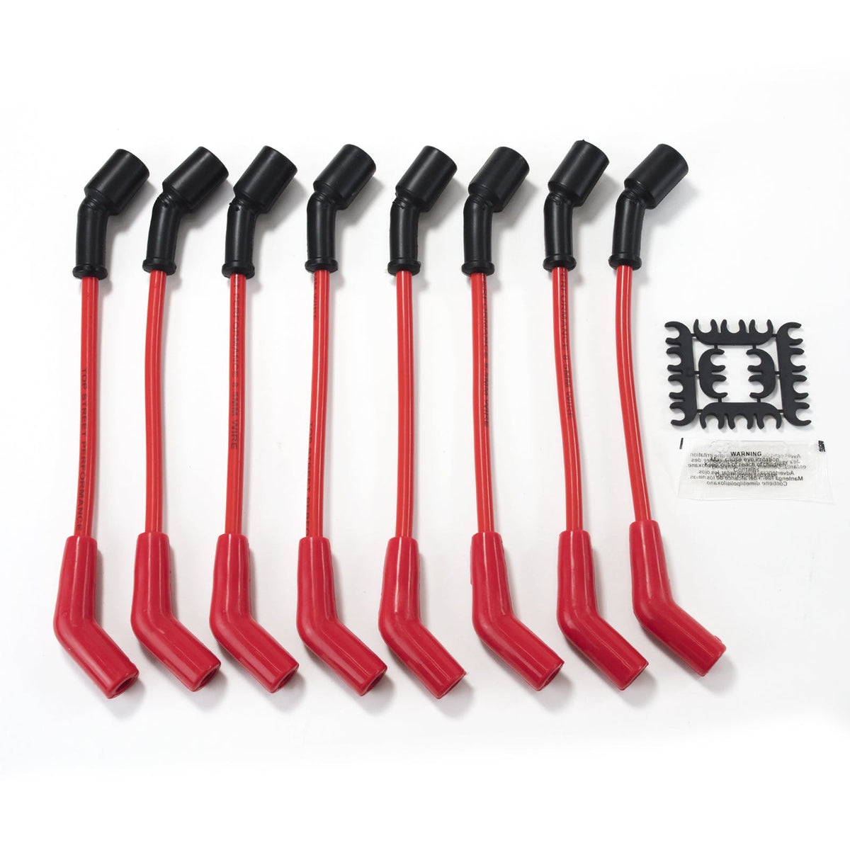 Top Street Performance 81228 8.5mm LS/2014+ Lt Gen V Spark Plug Wire Set with 135? Plug Boots, 9-3/4 inch L, Red