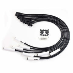 Top Street Performance 82080CE 8.5mm Chevy BB Spark Plug Wire Set with 180? Ceramic Plug Boots, Black Wire