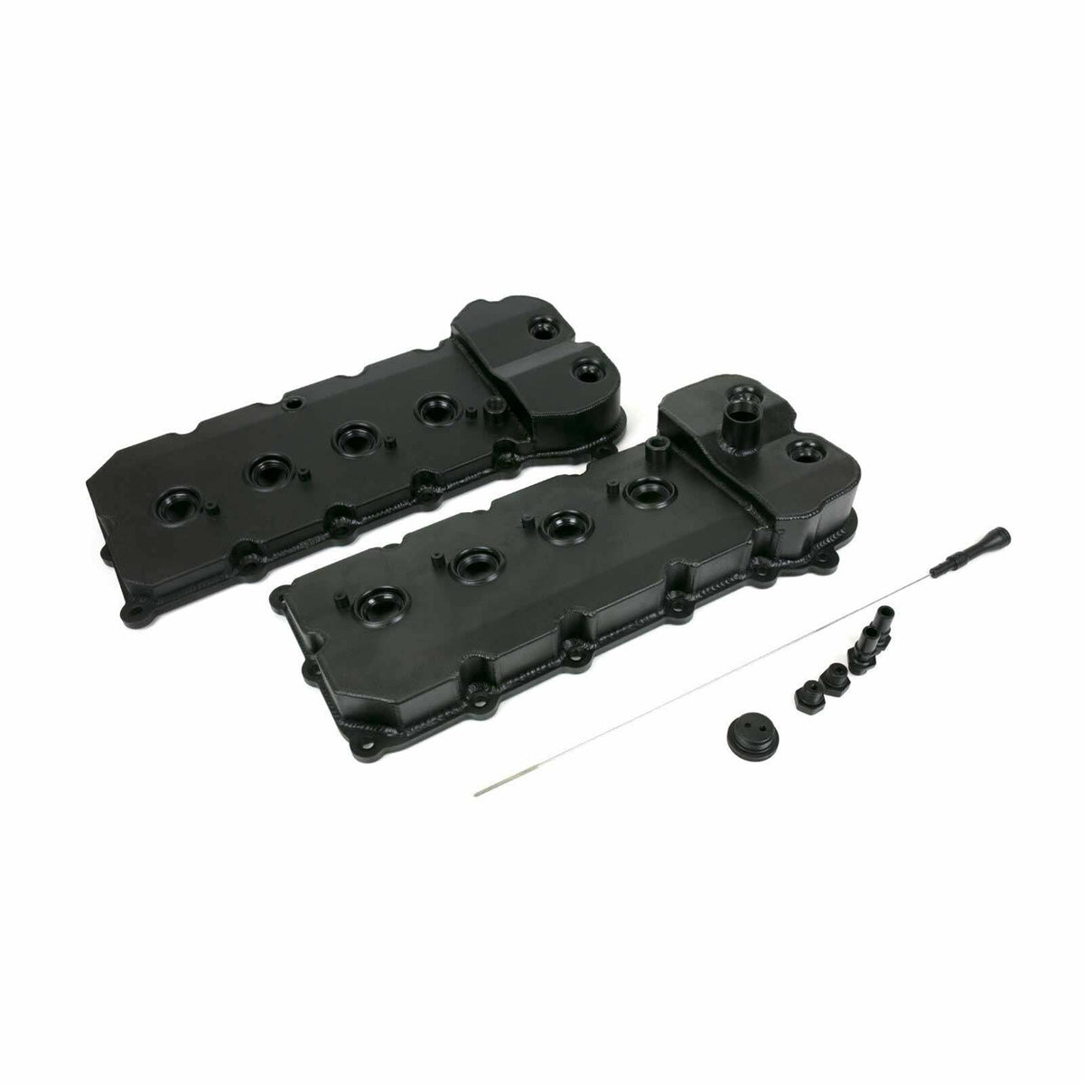 Top Street Performance 84052BK Ford Coyote 5.0L Fabricated Aluminum Valve Covers, Black