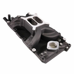 Top Street Performance 85026BK Aluminum Intake Manifold - Mopar SB, V8, Dual Plane, Black