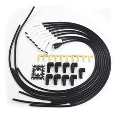 Top Street Performance 85035CE 8.5mm Universal Spark Plug Wire Set with 135? Ceramic Plug Boots, Black Wire