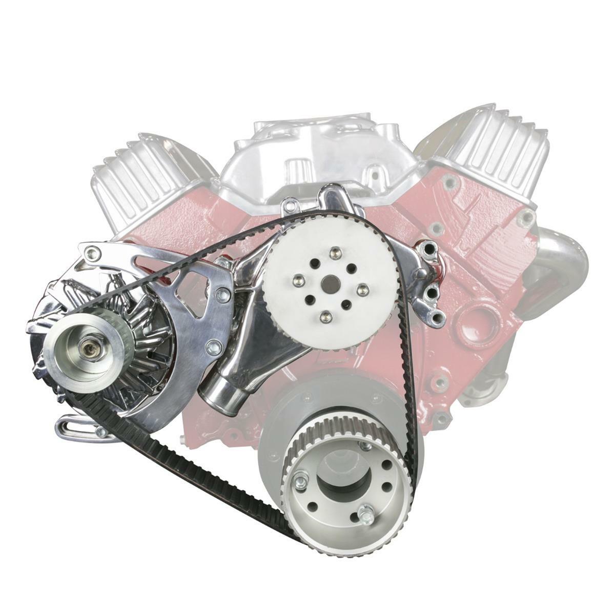 Top Street Performance DS35002BK SBC Gilmer Belt Front Drive System - Long Water Pump, Mid Mount Alternator