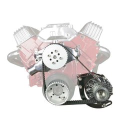 Top Street Performance DS35003 SBC Gilmer Belt Front Drive System - Short Water Pump, Low Mount Alternator