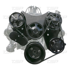 Top Street Performance DS3514BKX Sbc Serpentine Front Drive System Black