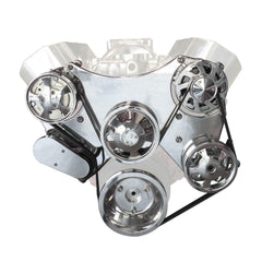 Top Street Performance DS45423BKX BBC Serpentine Front Drive System W/ Power steering Reservoir, Black
