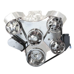 Top Street Performance DS45423PX Bbc Serpentine Front Drive System W/ Powersteering Resevior, Polished