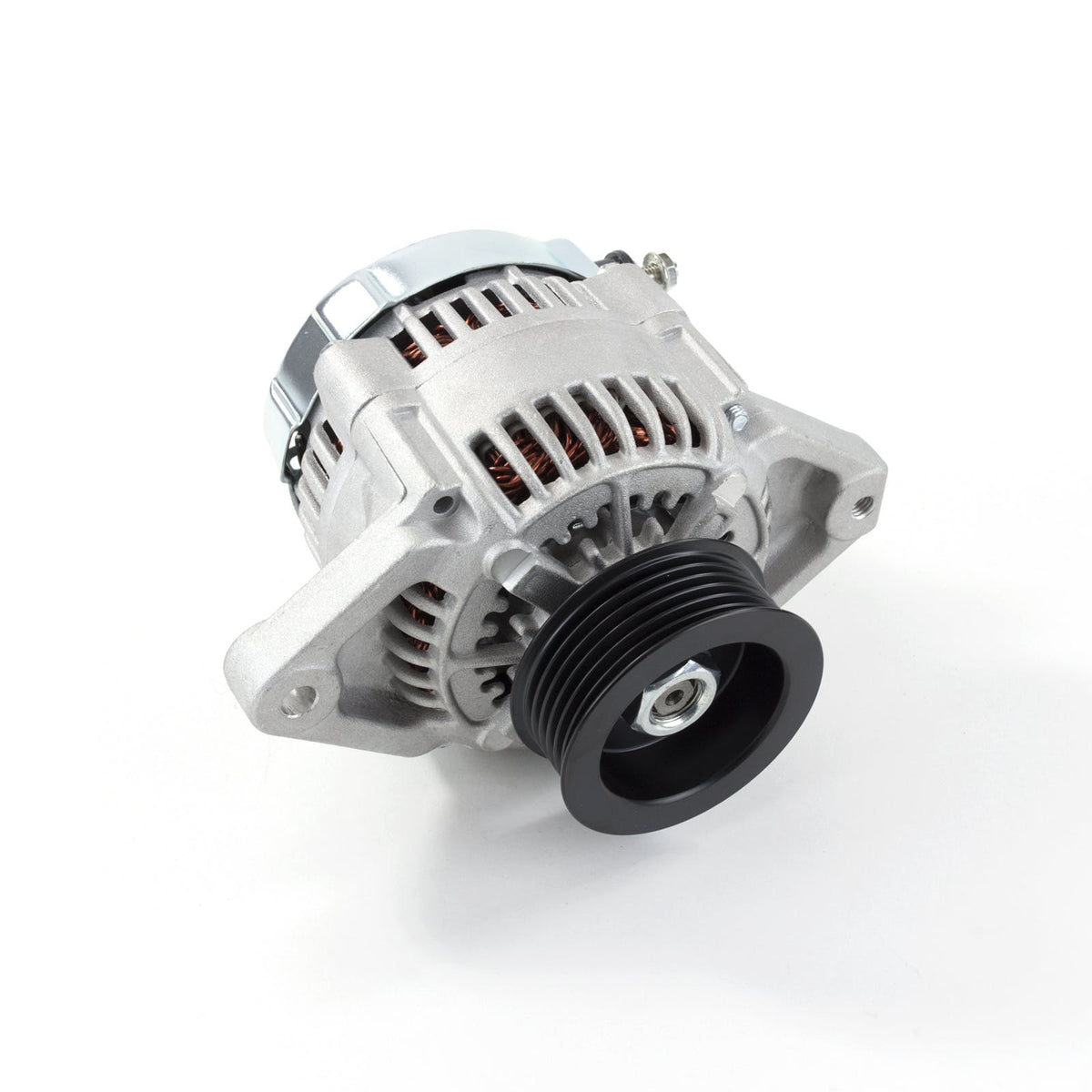 Top Street Performance ES1015 Alternator - GM Mini Denso Style, Street Rod Race, 90 AMP, Serpentine Belt