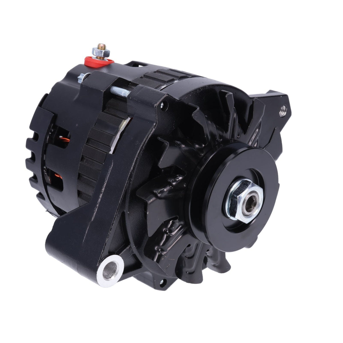 Top Street Performance ES1022BK Alternator - 1968-1995 GM CS130, 220 AMP, V-Belt, 1 Or OEM Wire Setup