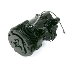 Top Street Performance HC5005BK A/C Compressor, Serpentine Belt, Sanden SD-7 Style, Sliver Clutch, Black