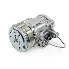 Top Street Performance HC5005C A/C Compressor, Serpentine Belt, Sanden SD-7 Style, Sliver Clutch, Chrome