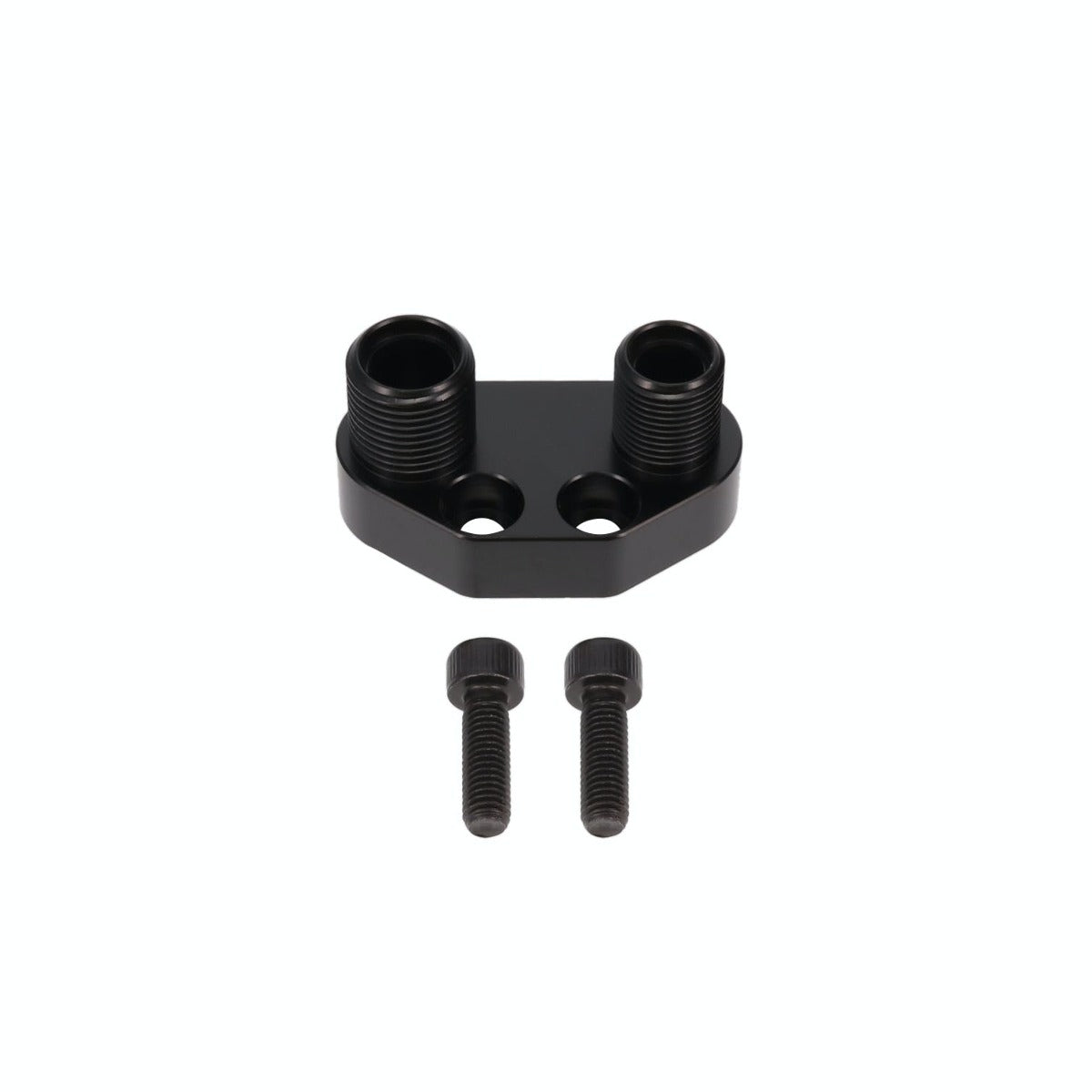 Top Street Performance HC5100BK Sanden SD-7 Style A/C Compressor Manifold, Vertical, Black