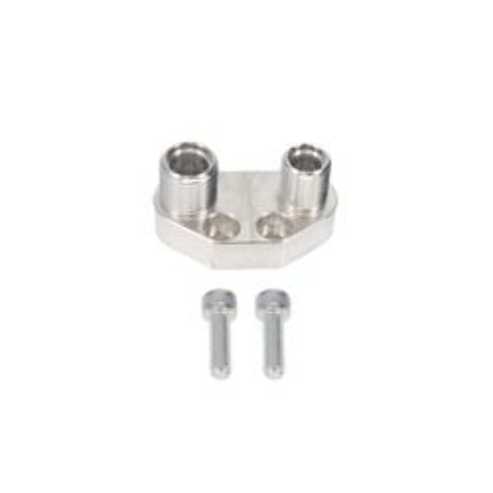 Top Street Performance HC5100CA Sanden SD-7 Style A/C Compressor Manifold, Vertical, Clear Anodized