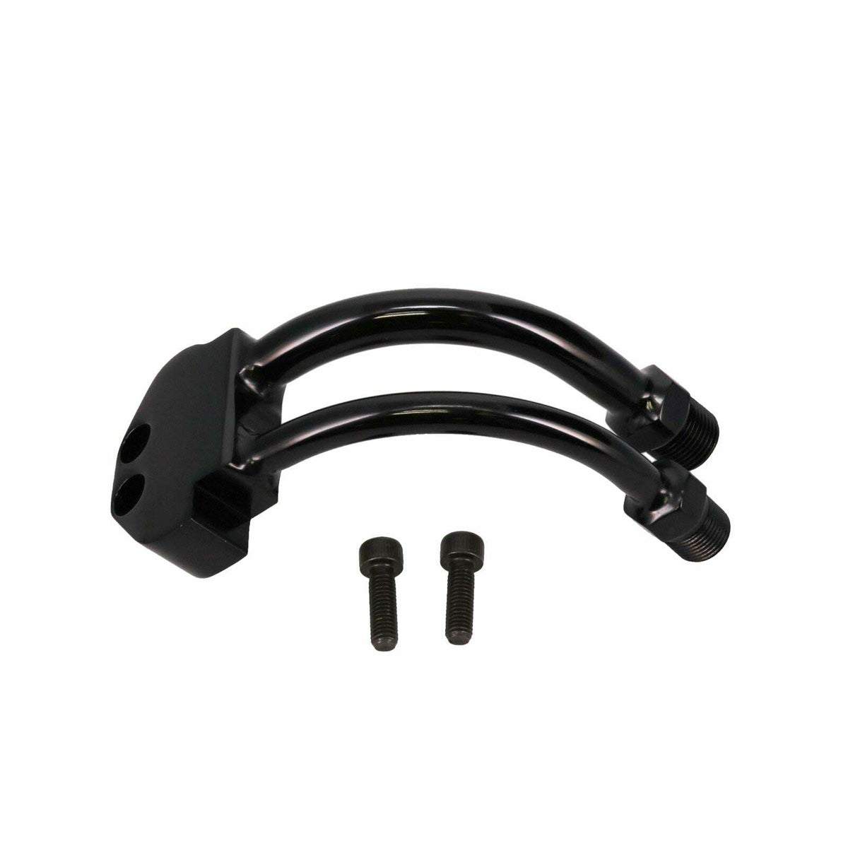 Top Street Performance HC5101BK Sanden SD-7 Style A/C Compressor Manifold, Curved, Black