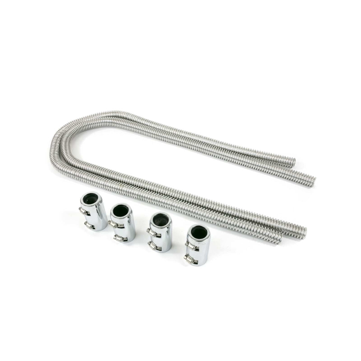 Top Street Performance HC6310C 44 inch Stainless Steel Heater Hose Kit, Chrome