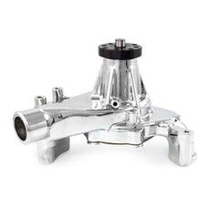 Top Street Performance HC8014C Aluminum Mechanical Water Pump Long Nose, Reverse Rotation, Chrome