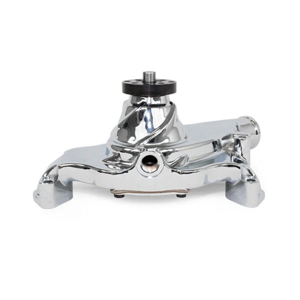 Top Street Performance HC8021C Aluminum Mechanical Water Pump Short, Chrome